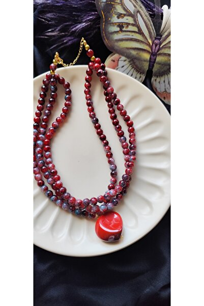 MYSTERY TAKI AKSESUAR AKRİLİK CAM BONCUK ÇOKLU KOLYE