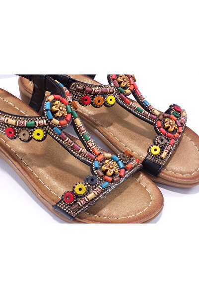 Guja 25y150-1 Πολύχρωμα σανδάλια με χάντρες (Το μοτίβο είναι μικρό με 1)