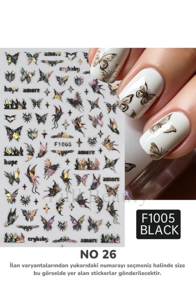 Full Beauty Renkli ve Desenli Tırnak Stickerları - Nail Art Sticker Çeşitleri...