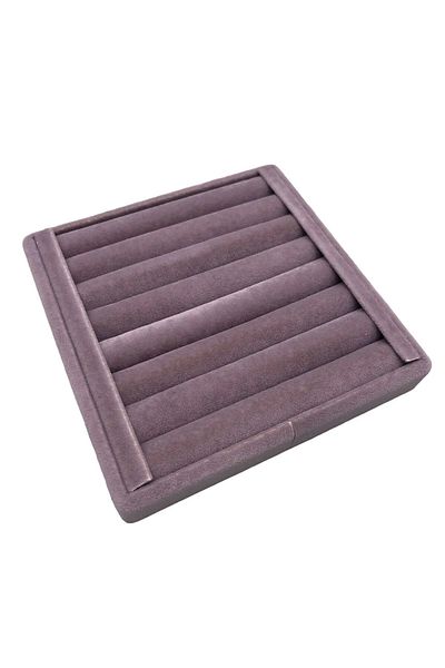 MeGass Dekor Domestic Production Suede Fabric Lilac Color 15 cm / 15 cm Ring Display Stand