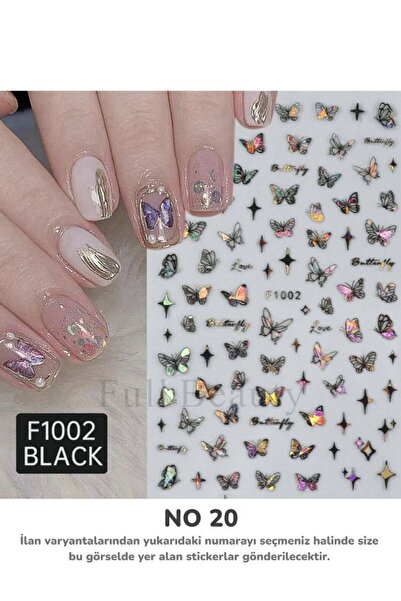 Full Beauty Renkli ve Desenli Tırnak Stickerları - Nail Art Sticker Çeşitleri...
