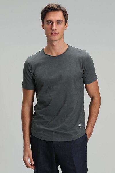 Lufian Junya Men's Basic T-Shirt Khaki