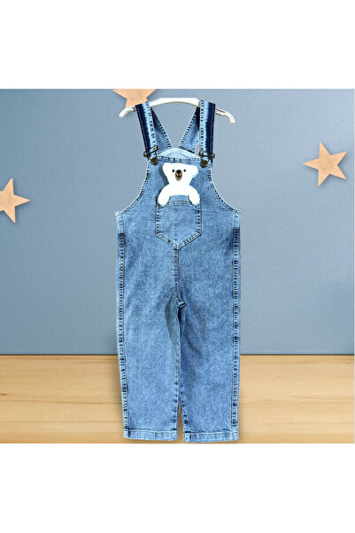 mini trends Salopet kot denim çocuk slopet mavi