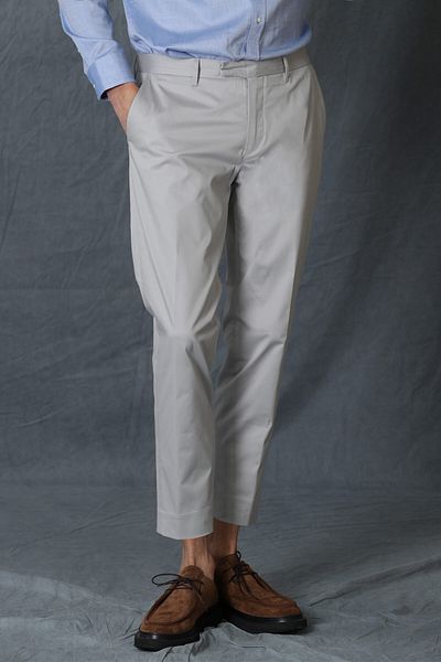 Lufian Alvi Smart Men's Chino Trousers Slim Fit Gray
