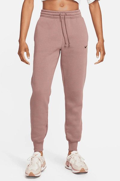 Nike Sportswear Phoenix Fleece Standard Fit Mid Rise Jogger Women's Sweatpants Brown