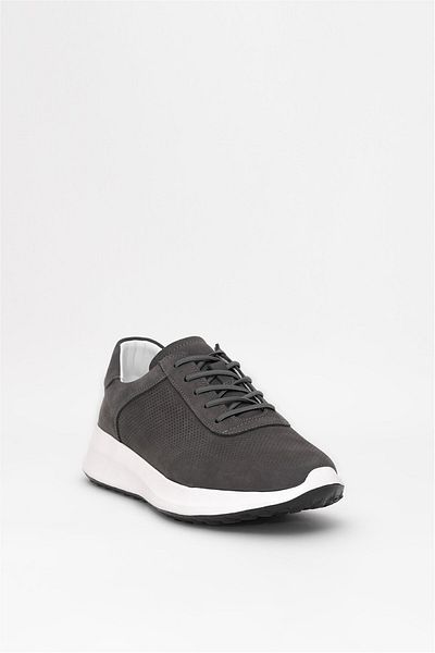 Ayakkabı Fuarı Elit 25YNbl5002N Pantofi casual pentru bărbați din piele naturală nubuck, gri