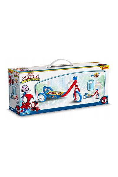 SPIDERMAN 3-wheel scooter, multicolor, 2-5 years, max 20 kg, anti-slip platform, Spidey