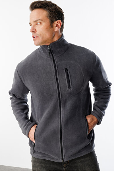 GENIUS STORE Erkek Polar Tam Fermuarlı 3 Cepli Outdoor Polar Ceket Tactical Flecee