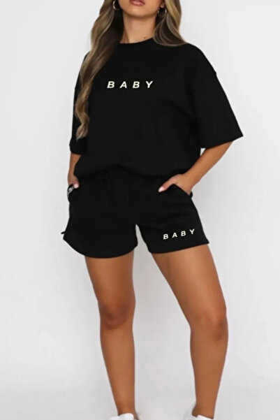 Wish BF Özel Üretim Baby cu imprimeu Set de tricou și pantaloni scurți Bermud...