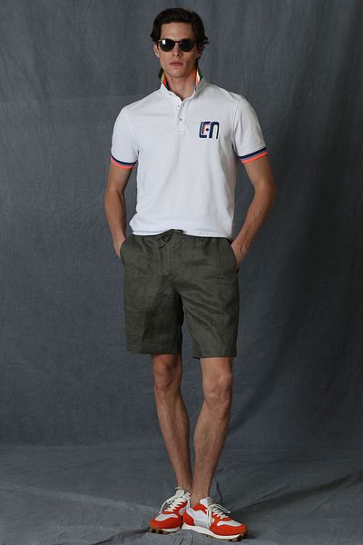 Lufian Peler Sports Men's Chino Shorts Slim Fit Khaki