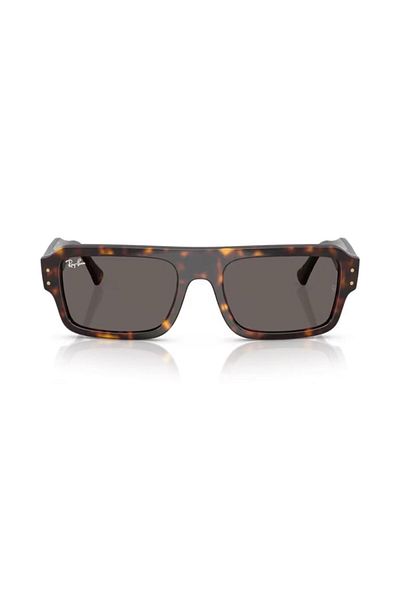 Ray-Ban Rb4454 1359B1 56 Lukas Unisex Rectangular Crushed Brown Bone Sunglasses