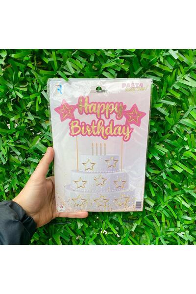 party world Cake Top Happy Birthday Banner Toothpick
