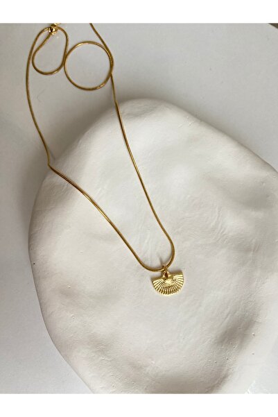 Arsaley Collection Yelpaze charm 45 cm çelik kolye