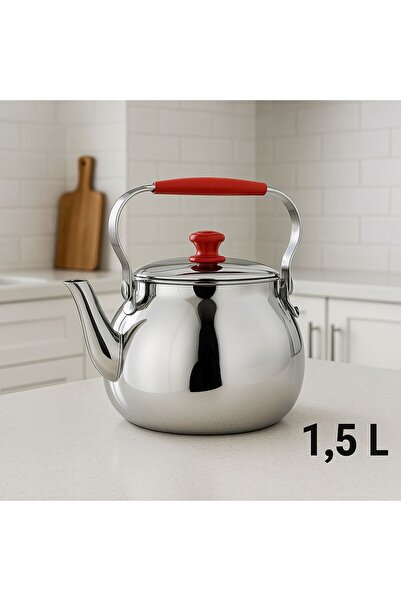 Metler Paslanmaz Çelik Üstten Kulplu Kamp,Piknik,Soba Üstü,Çaydanlık Tek Çayd...