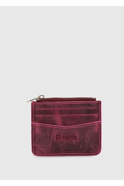 Provoq Suport card din piele Provoq 001 Flt Claret Red