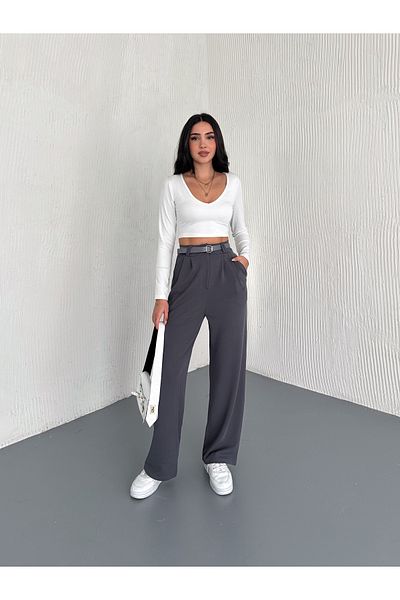 Winmoda34 ΓΥΝΑΙΚΕΙΟ ΠΑΝΤΕΛΟΝΙ ΜΕ ΔΙΠΛΗ ΠΛΙΣΕ ΕΛΑΣΤΙΚΗ ΖΩΝΗ ΛΕΠΤΟΜΕΡΗ ΥΦΑΣΜΑ PALAZZO