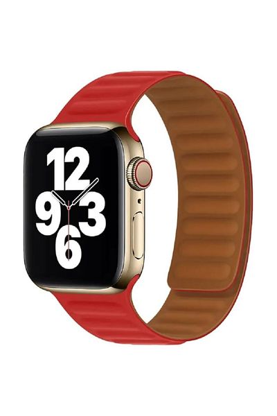Generic حزام سيليكون مغناطيسي متوافق مع ساعات Apple Watch Series 10/Ultra 2/9/8/7/6/SE، دعامة أنيقة