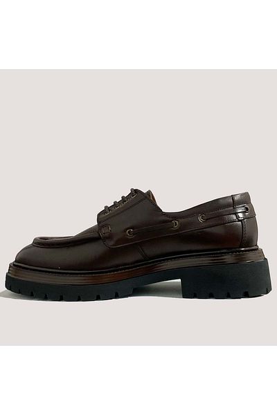 LUCIANO BELLINI Men's Leather Casual Shoes C22517 Munich - Brown - 41