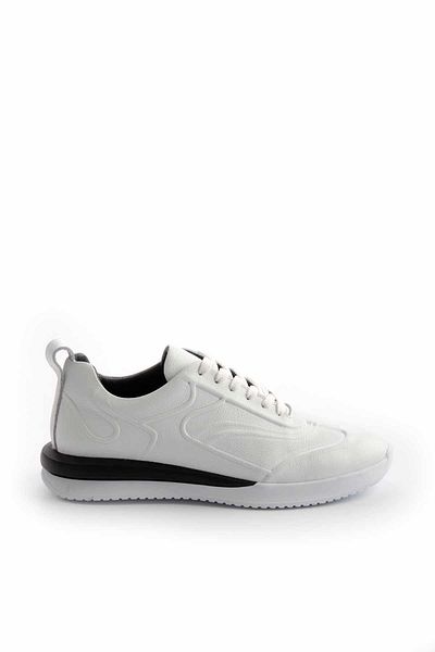 Bambi Λευκό Δερμάτινο Ανδρικό Sneaker E01759011203