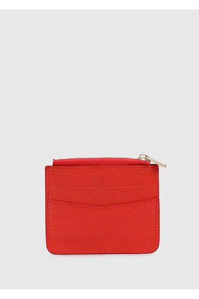 Provoq Provoq 001 Flt Red Leather Card Holder