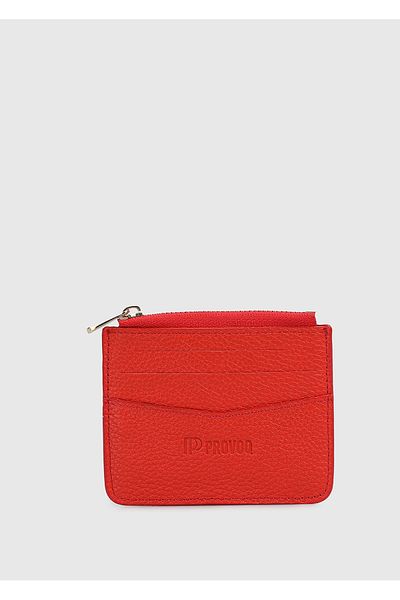 Provoq Provoq 001 Flt Red Leather Card Holder