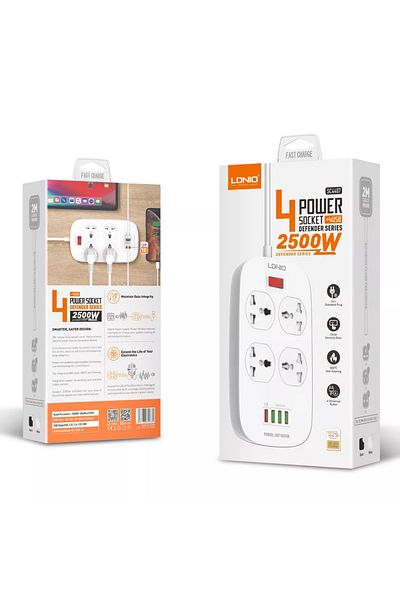 LDNIO 4 Usb Socket 4-way Power Strip Extension Cable
