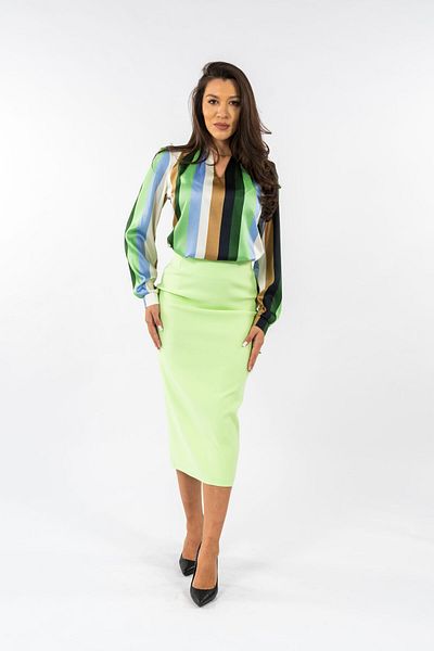 Gorgeaux Pastel Green Skirt and Top Set - L(40)