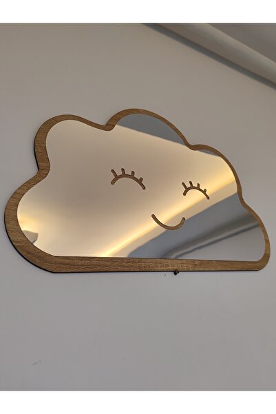 Pleksibu BULUT Figürlü Çocuk Odası Dekoratif Pleksi Ayna 40x25 cm BÜYÜK BOY