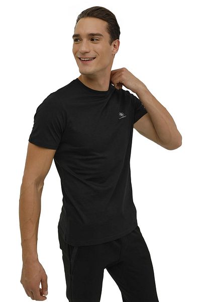 lumberjack Μαύρο ανδρικό μπλουζάκι 3m M-ct102 Bsc C Nk 3fx