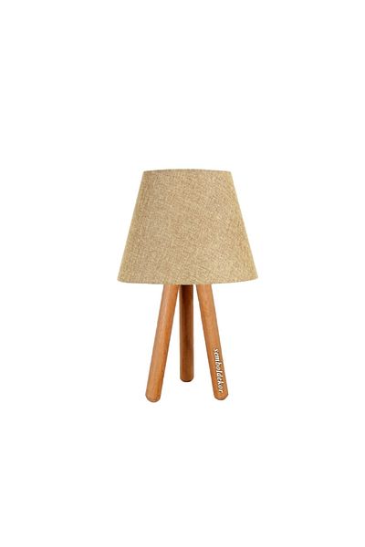 Semboldekor Wooden Tripod 18 Pieces Beige Lampshade