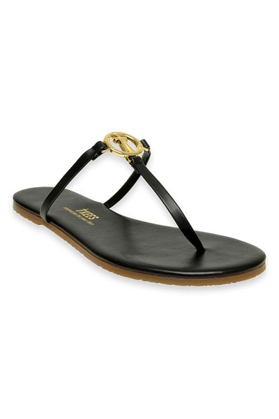 Tkees Tk-2112 Classic Buckle Flip Flops Black Women's Slippers