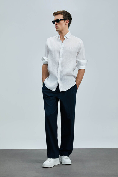 Lufian Ανδρικό πουκάμισο Pitaya White 111010630