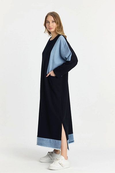 SUMEF Denim Piece Oversize Dress-Black