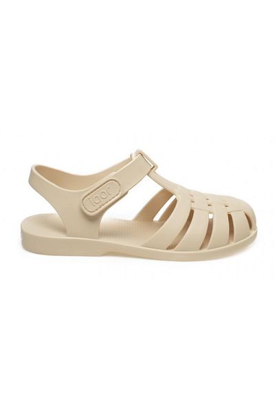 IGOR S10288k Clasica Velcro krémové dětské sandály