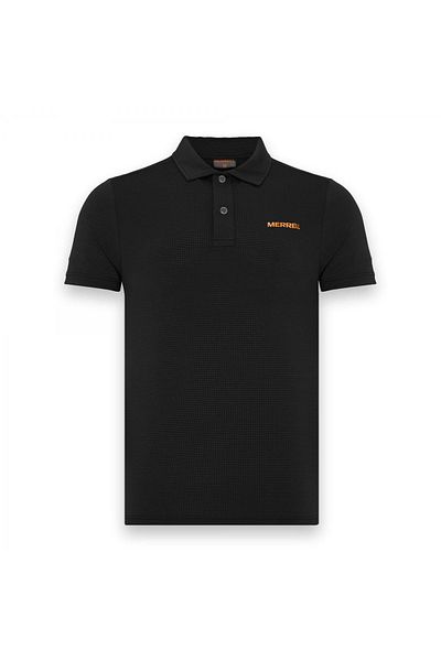 Merrell Pro Polo Neck Short Sleeve Black Men's T-Shirt