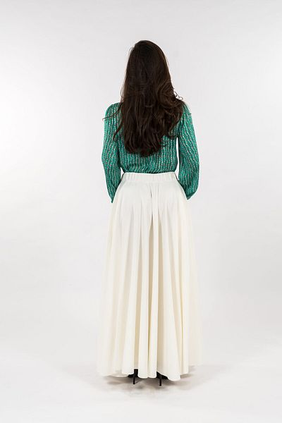 Gorgeaux Turquoise Blouse and White Skirt Mariana Set - 5XL(50)
