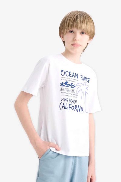 DeFacto Αγόρι μπλουζάκι με στάμπα Crew Neck E6315a8/wt34