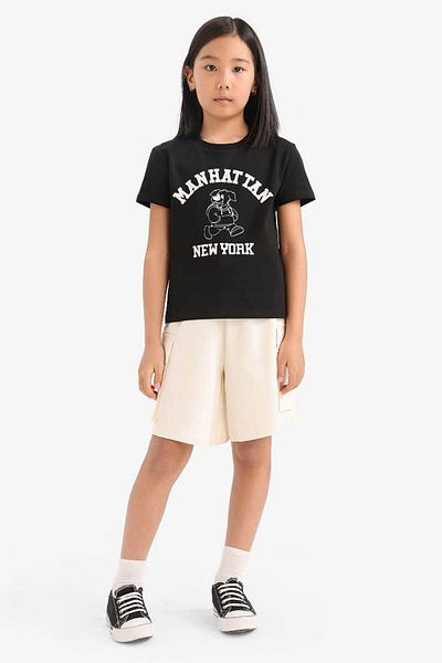 DeFacto Tricou negru pentru fete E5900a8/bk81