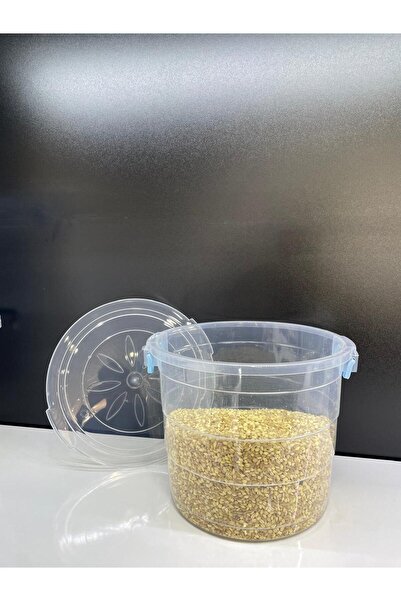 Tercih Home 6-Piece Mega Flour Deterjan Container 8 Lt Lock Lid Tea Sugar Pulses Food Storage Container Box Transparent