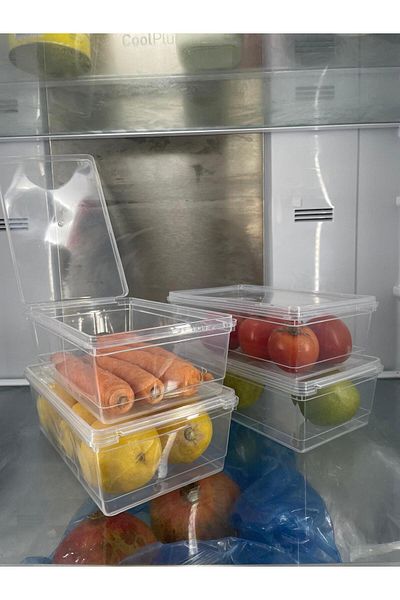 Tercih Home 5 Pcs 2L Leakproof Self-Covered Storage Container Suitable for Freezer Organizer Erzakkabı