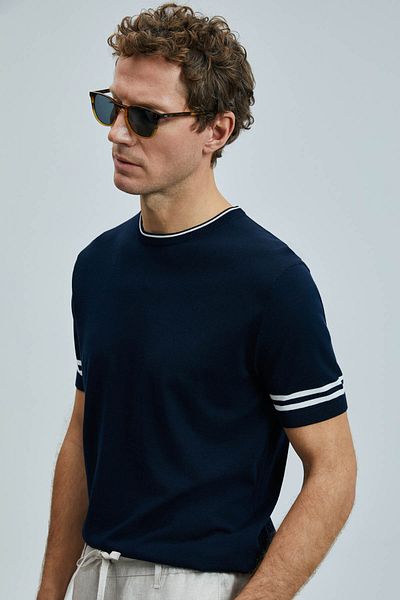 Lufian Robert Navy Blue Men's T-Shirt 111090111