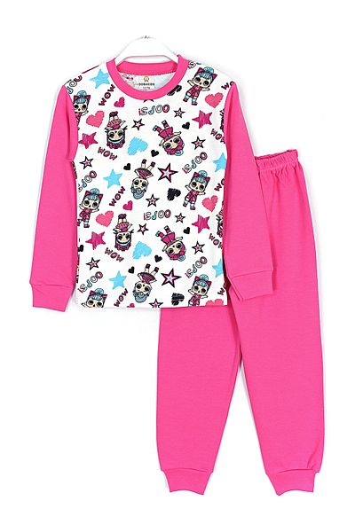 DobaKids Set Maiden Pink: Set de pijamale pentru bebeluși Lol Design