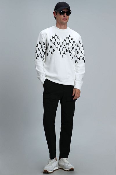 Lufian Ανδρικό φούτερ Rose Off White