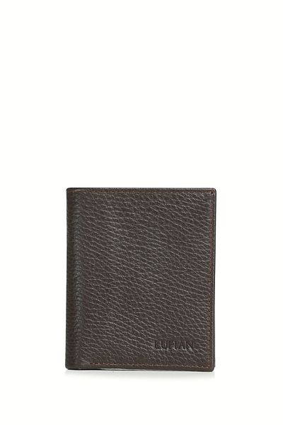 Lufian Jack Men's Leather Card Holder Brown
