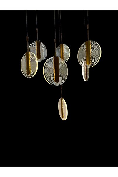 Home 7'li yüvarlak Zegrel Avize Modeli Üç Renk (Beyaz Sarı Ve Gün Işığı)