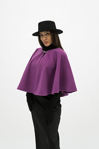 Gorgeaux Elegant Purple Cape Teodora - ONE SIZE