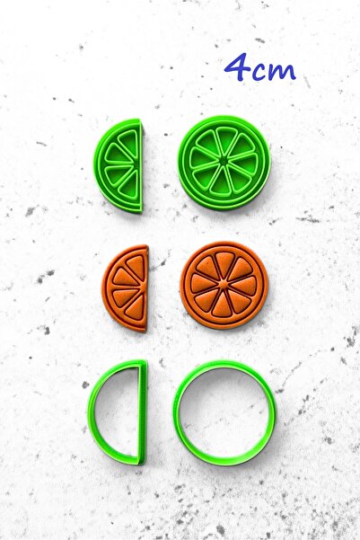 WE3D Summer Love - مجموعة قوالب وطوابع عجينة السيراميك من طين البوليمر وشريحة الليمون - 4 سم