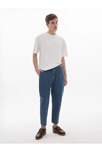 Ltb Sıfır Yaka Basıc Kısa Kol Loose Beyaz T-shırt