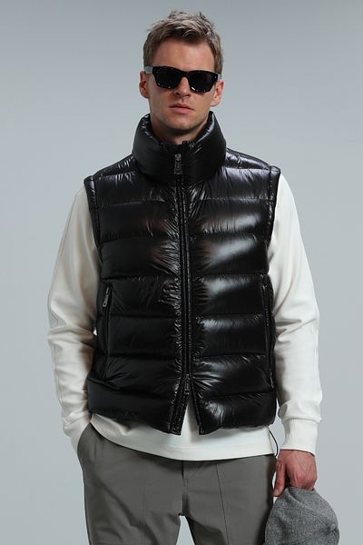 Lufian Peter Goose Feather Men's Vest Black
