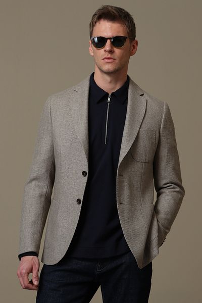 Lufian Gabriel Sports Men's Blazer Jacket Slim Fit Camel Hair